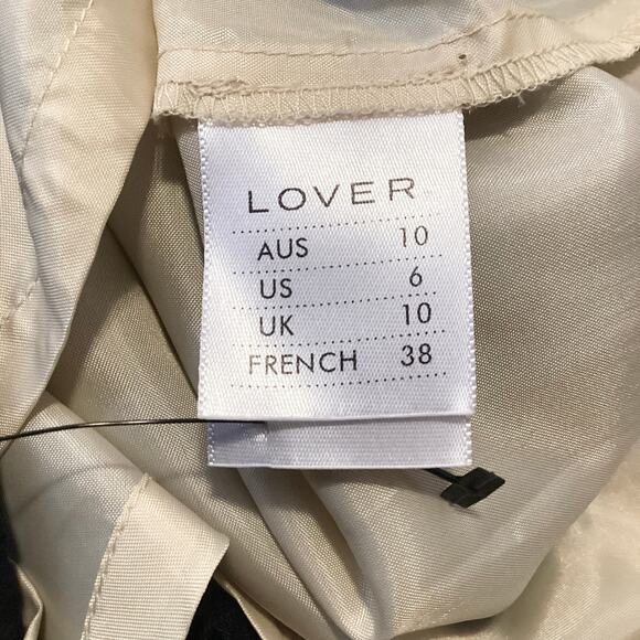 Lover The Label Black French Lace Sweetheart Midi Shift Dress 6 NWT - Picture 9 of 12